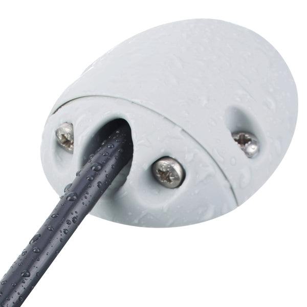 90° kabelgenomföring grå nylon 2-8 mm kabel