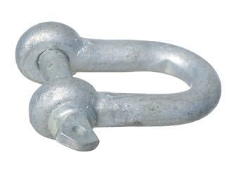 1852 Schackel med vingskruv galv. 12mm