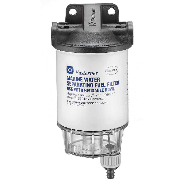 Bränslefilter komplett med komposittopp, klar botten 10 micr