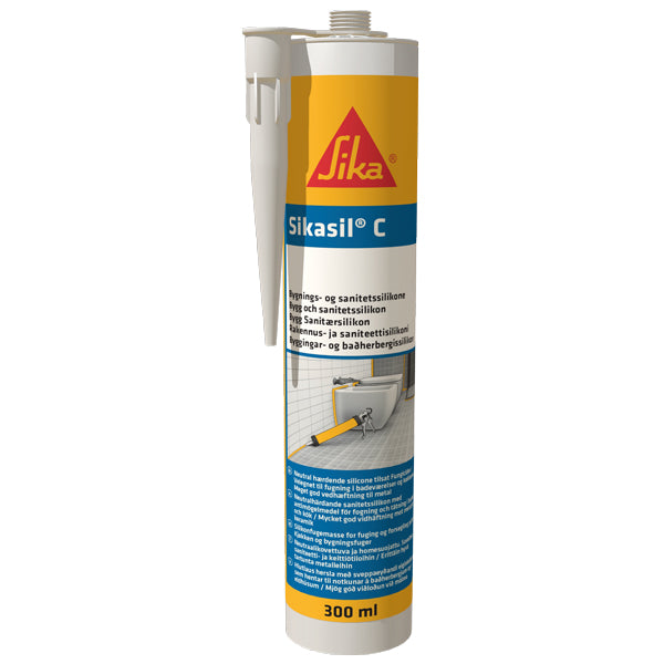 Sikasil-C silikon vit 300 ml patron