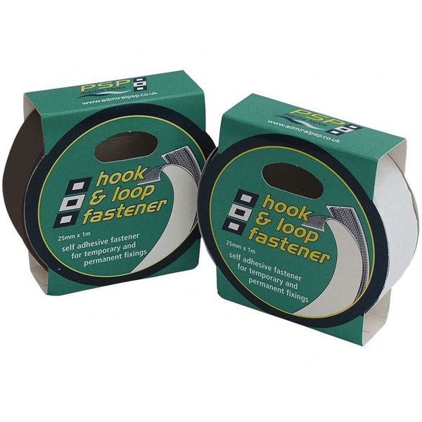 Psp kardborreband vit 25 mm x 1 m