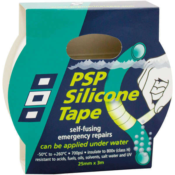 Psp silikontejp vit 25 mm x 3 m