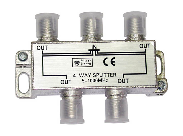 4-vägs TV-antenn splitter