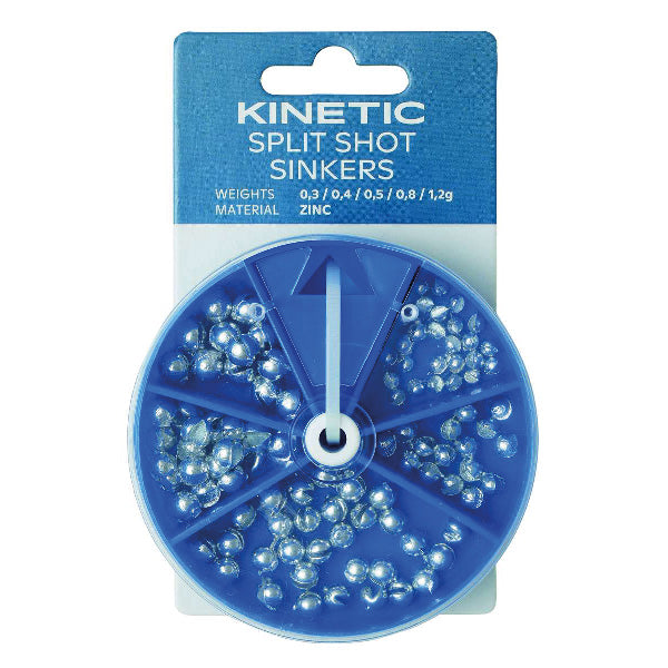Kinetic sänken split shot, blandade strl.