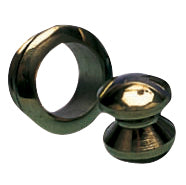 Trycklås, med ring pol. mässing 19 mm stor
