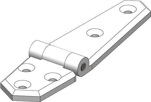 Trudesign gångjärn långt vitt 134x35mm