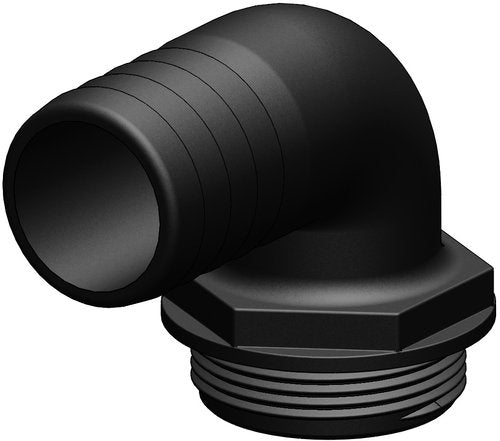 Trudesign Slangstos 38mm 90° svart till trevägskran