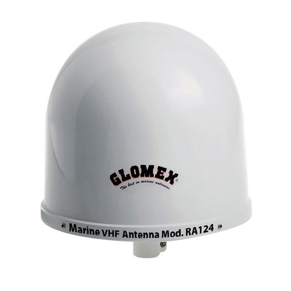 Glomex RA124 VHF-antenn med 9m kabel, PL 259-kontakt och beslag