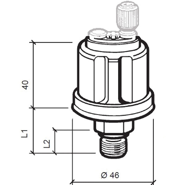 VDO sensor oljetryck 5 bar, m12x1,5, 6-24v