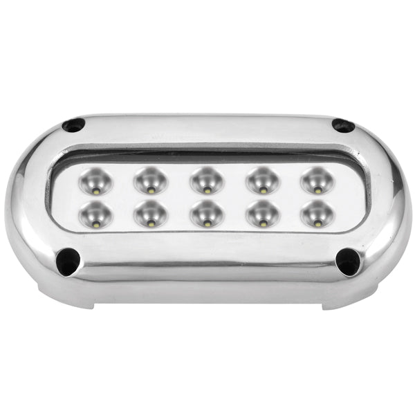 Undervattensbelysning utanpåliggande 25,2 W 10-30 V 10 LED blå