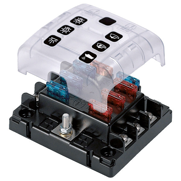 BEP säkringshållare 12/24 V 6 st