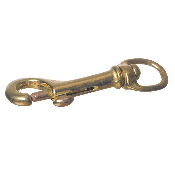 1852 Pistolhake av mässing, öga 16 mm l-77 mm