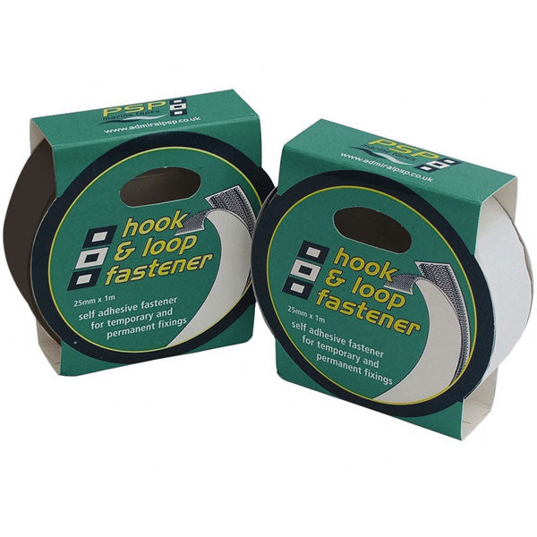 Psp kardborreband svart 25 mm x 1 m