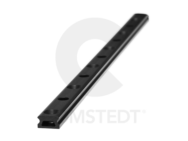 Skena 1 förborrad 0,5m, svart
