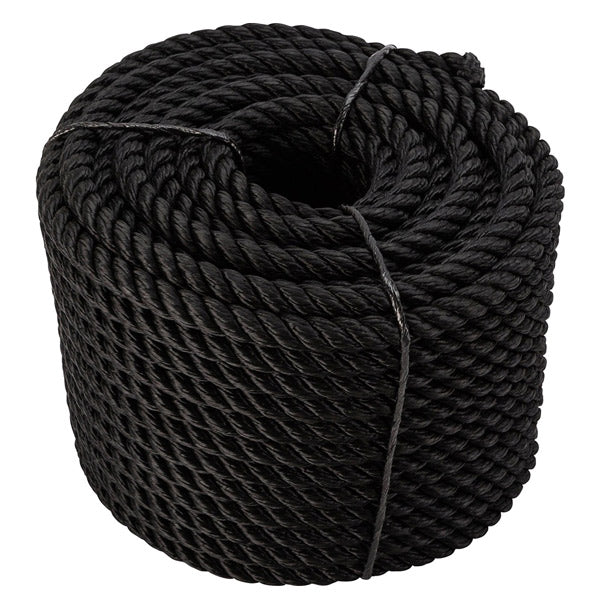 3-Slagen PP lina svart Ø10 mm 30 meter